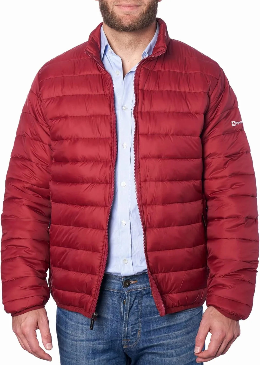 Alpine Swiss Niko Mens Puffer Jacket | Insulated Lightweight Down Alternative Coat | Packable, Water Resistant & Warm