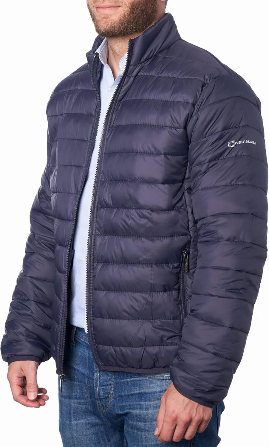 Alpine Swiss Niko Mens Puffer Jacket | Insulated Lightweight Down Alternative Coat | Packable, Water Resistant & Warm