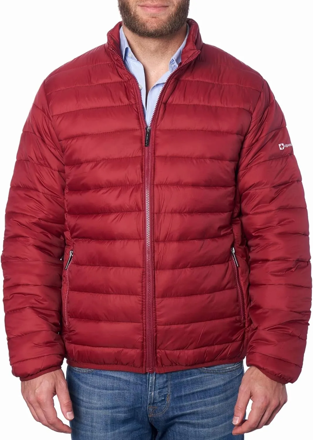 Alpine Swiss Niko Mens Puffer Jacket | Insulated Lightweight Down Alternative Coat | Packable, Water Resistant & Warm