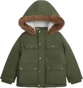 Carter's Boys' Warm Winter Parka Hooded Jacket