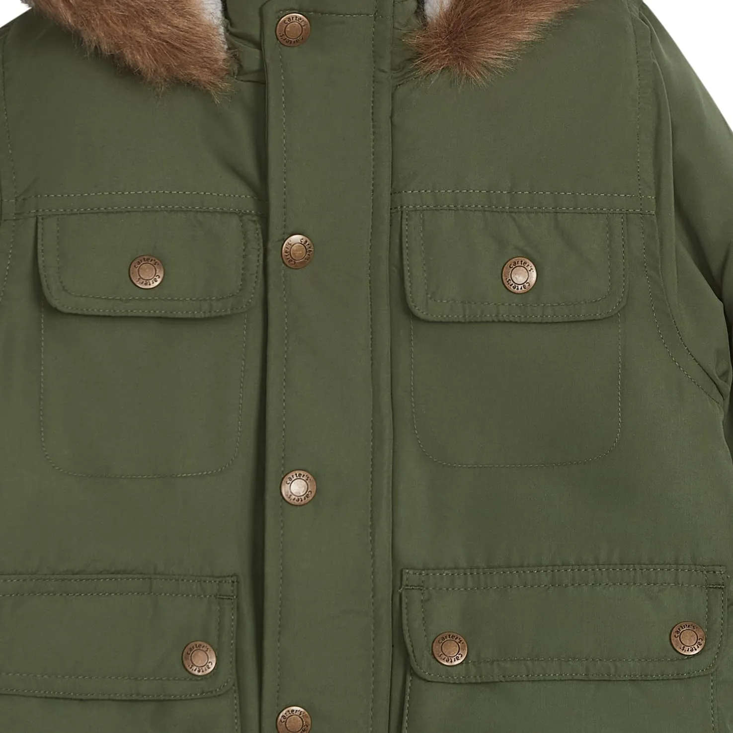Carter's Boys' Warm Winter Parka Hooded Jacket
