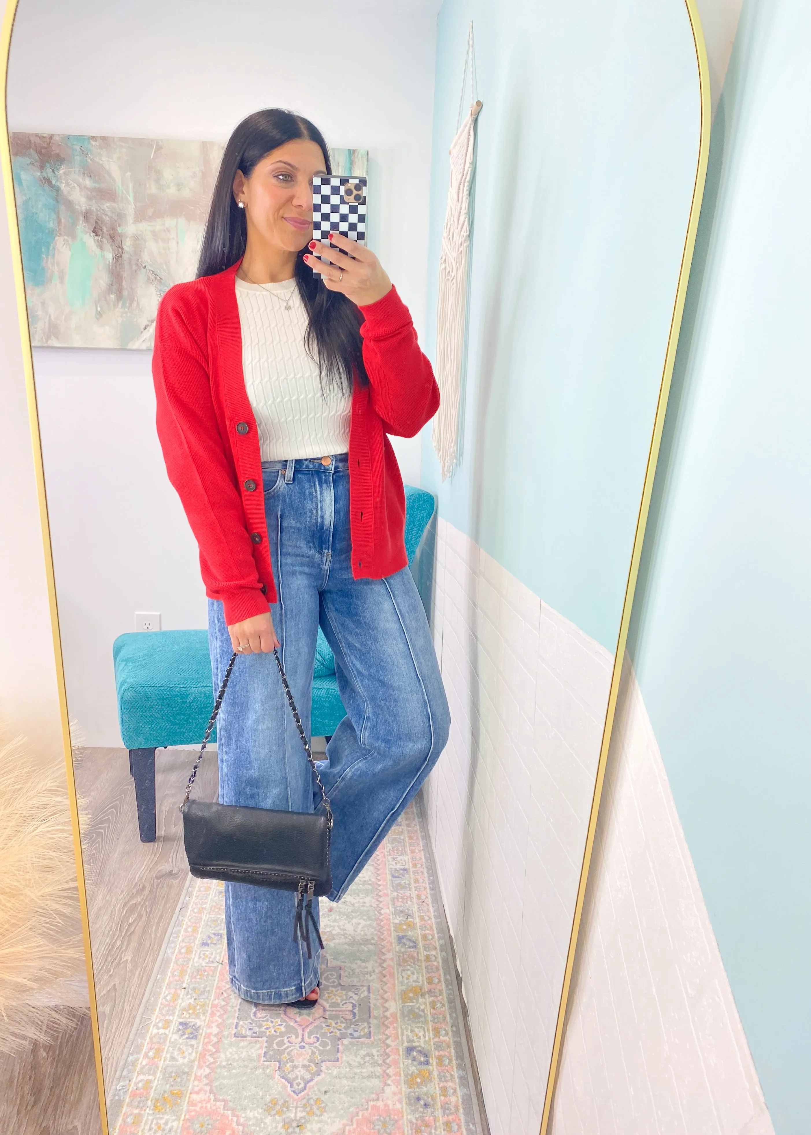 *DOORBUSTER* 'Sabrina' Ruby Red Button Front Soft Cardigan