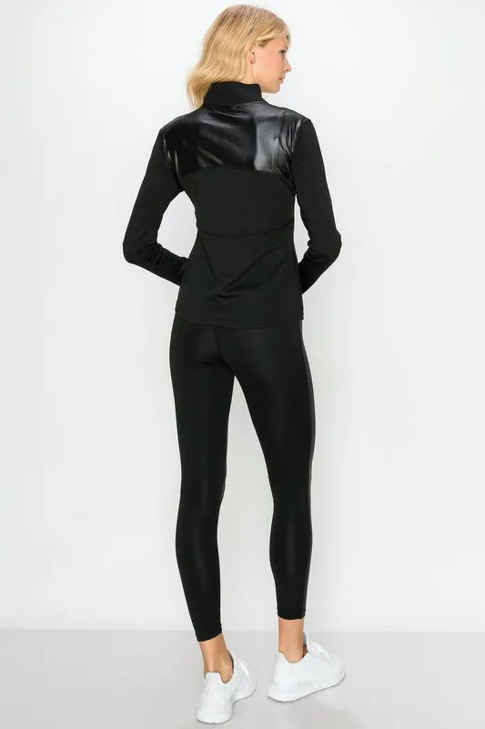 Glossy Accent Leggings