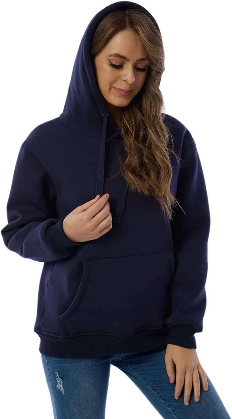 Haellun Womens Casual Winter Warm Fleece Sherpa Lined Pullover Hooded Sweatshirt