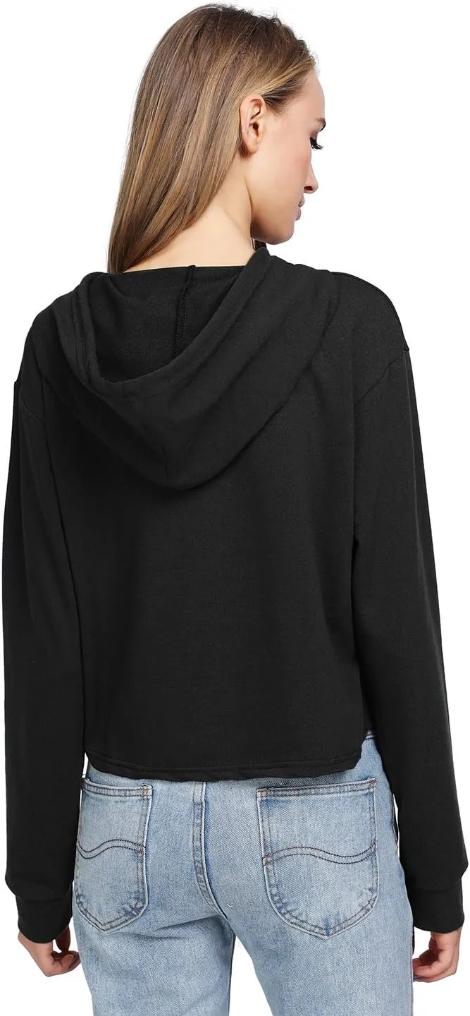 MakeMeChic Women's Cropped Hoodie Casual Workout Crop Sweatshirt Tops