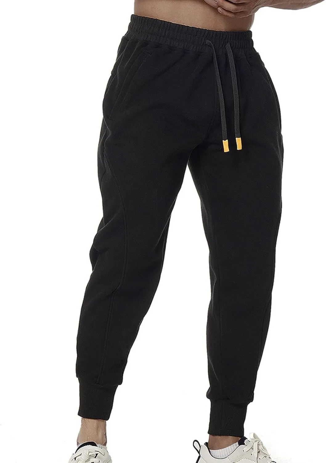 Mens Workout Joggers Pants, Men Tapered Bodybuilding Gym Joggers, Athletic Running Sweatpants with Pockets