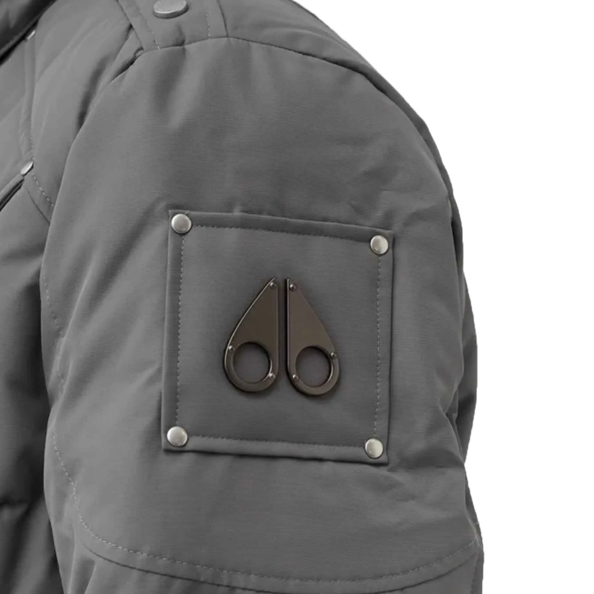 Moose Knuckles Mens Cloud Parka F in Pebble/ Natural Fur