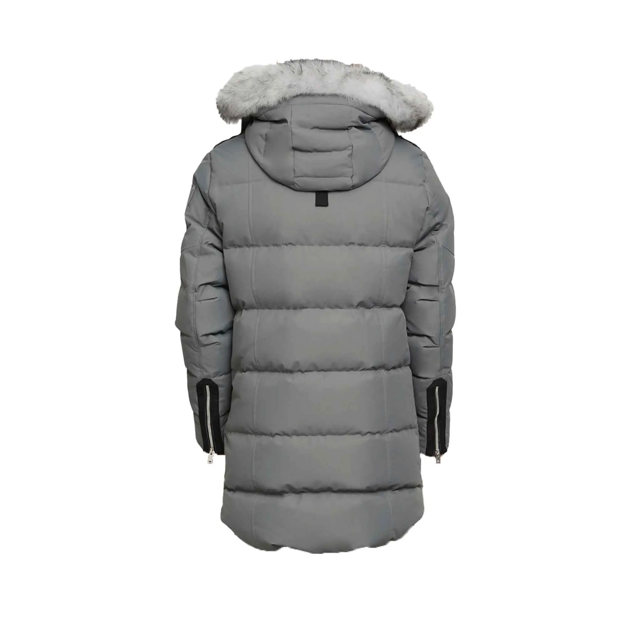 Moose Knuckles Mens Cloud Parka F in Pebble/ Natural Fur