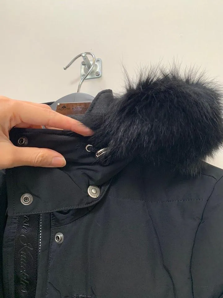 Moose Knuckles Women's Palmerston Parka Black/Black Fox Fur M30LP222 291