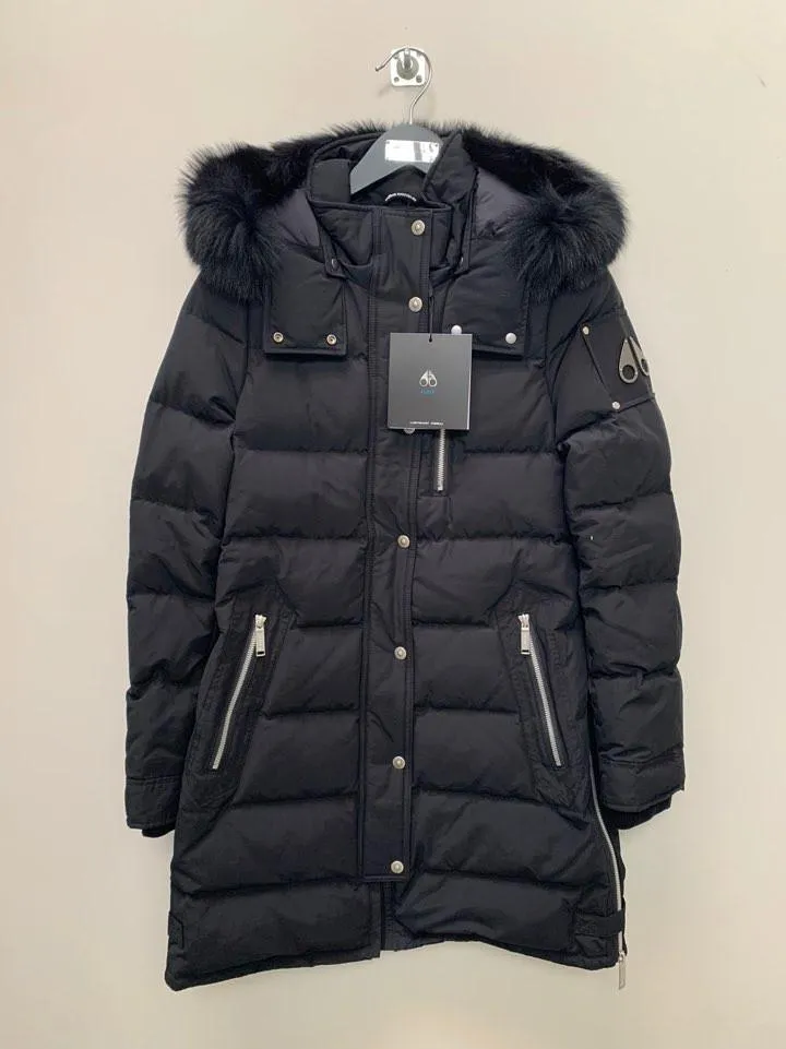 Moose Knuckles Women's Palmerston Parka Black/Black Fox Fur M30LP222 291