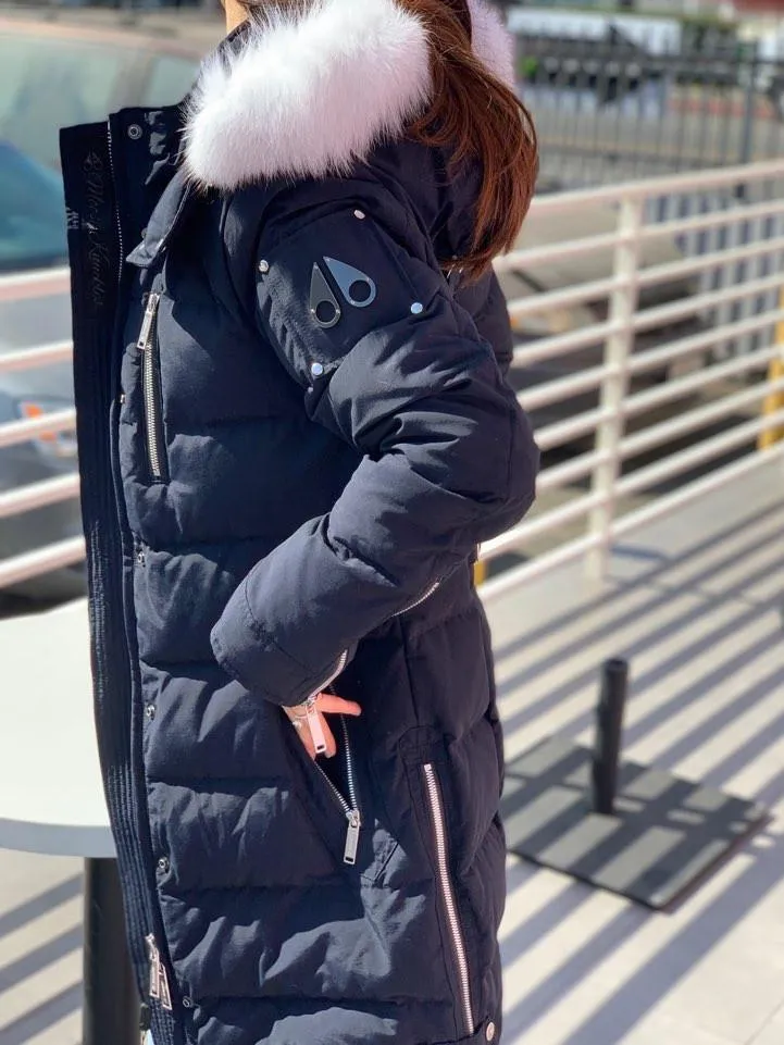Moose Knuckles Women's Palmerston Parka Navy/Natural Fox Fur M30LP222 401