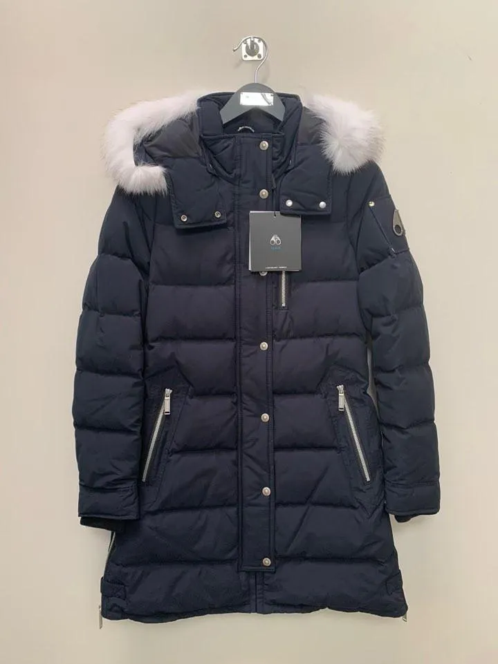 Moose Knuckles Women's Palmerston Parka Navy/Natural Fox Fur M30LP222 401
