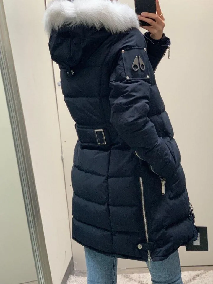 Moose Knuckles Women's Palmerston Parka Navy/Natural Fox Fur M30LP222 401