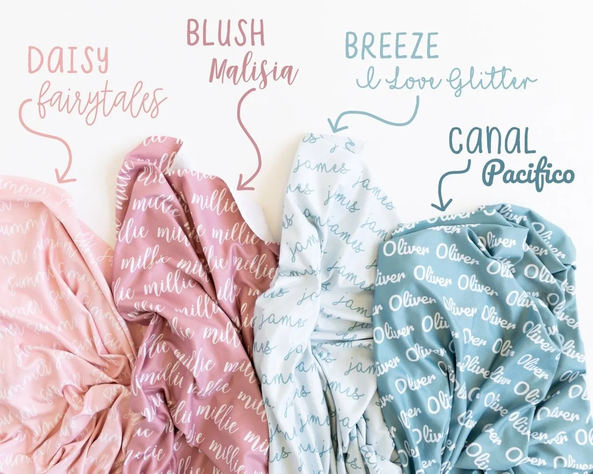 Personalized Baby Name Swaddle Blanket