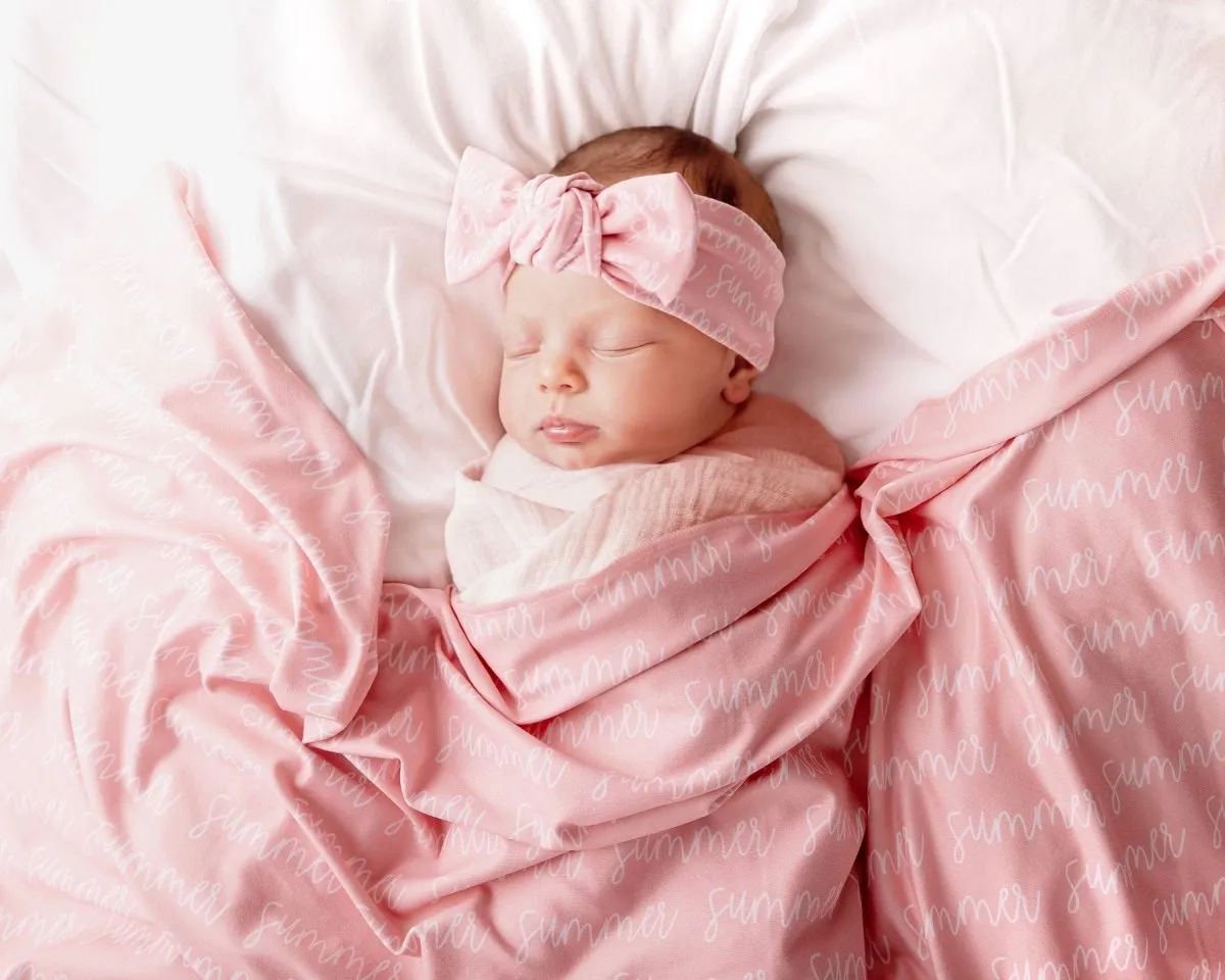 Personalized Baby Name Swaddle Blanket