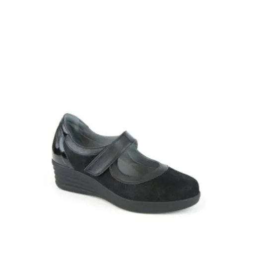 Portofino Women's St.Victory Wedge Mary Janes- Nero