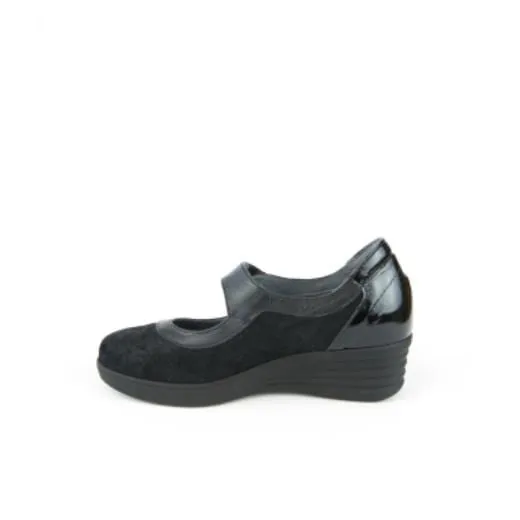 Portofino Women's St.Victory Wedge Mary Janes- Nero