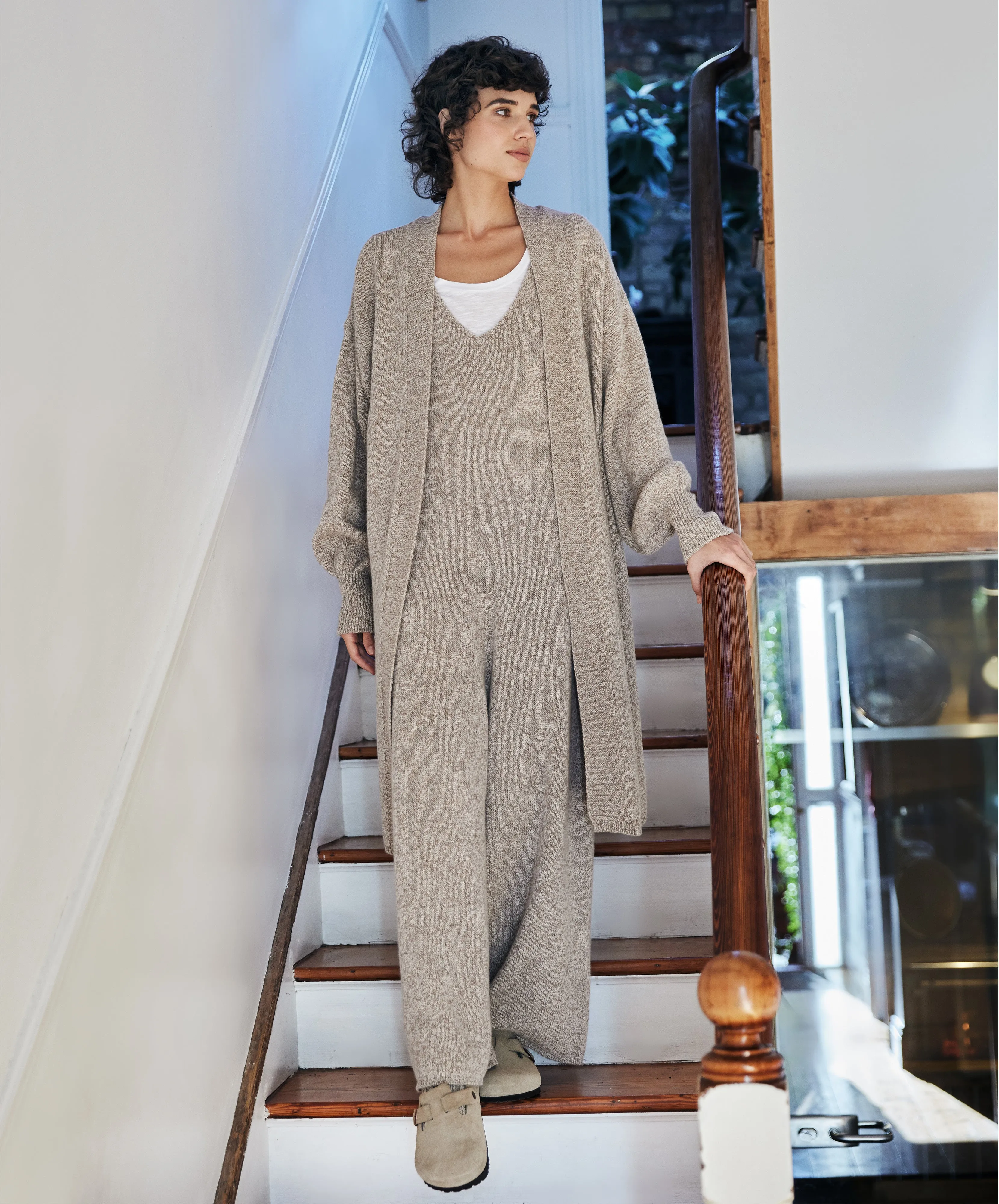 Raven Jersey Cardigan Eggshell