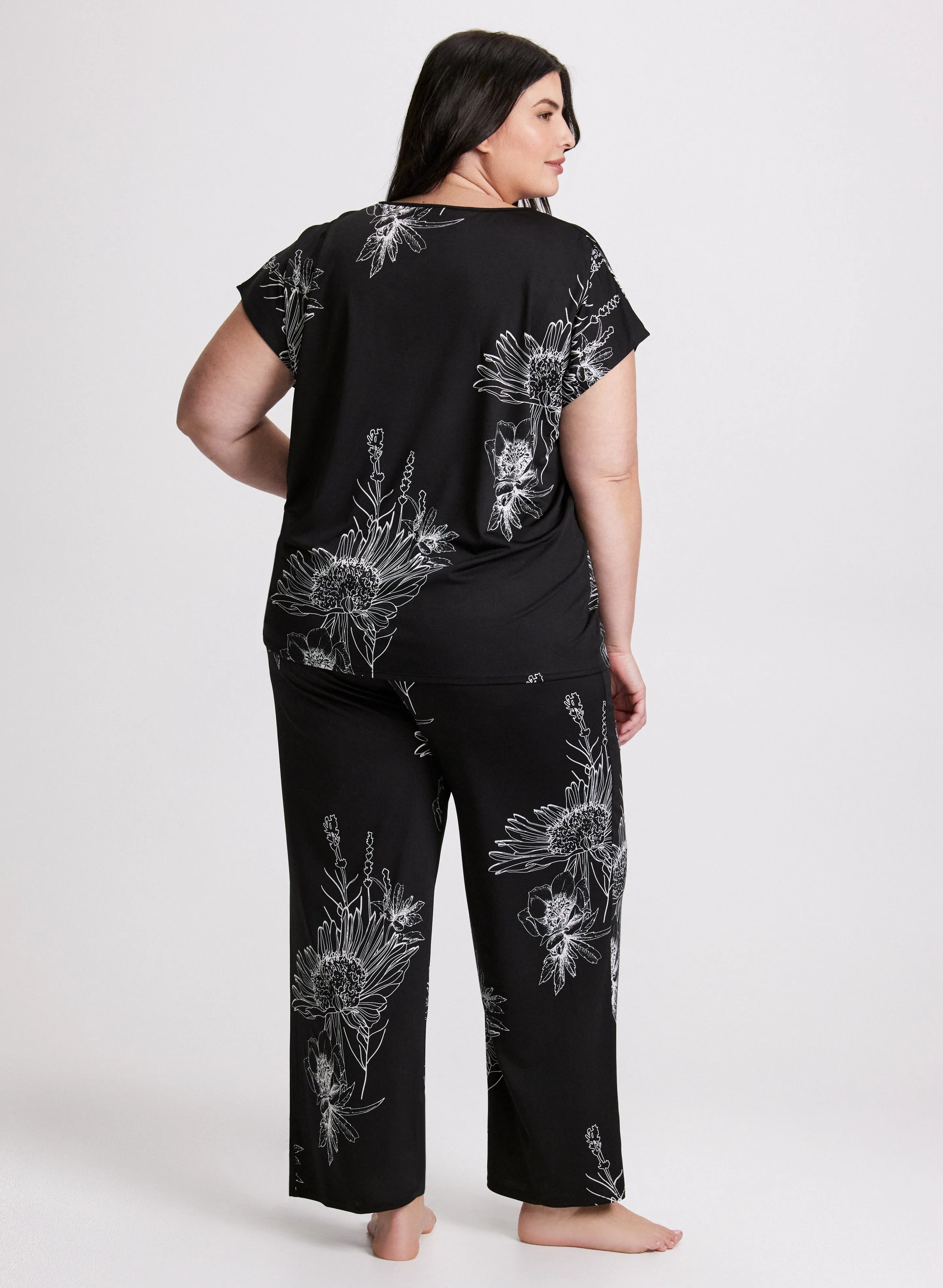 Sketched Floral Pyjama Set