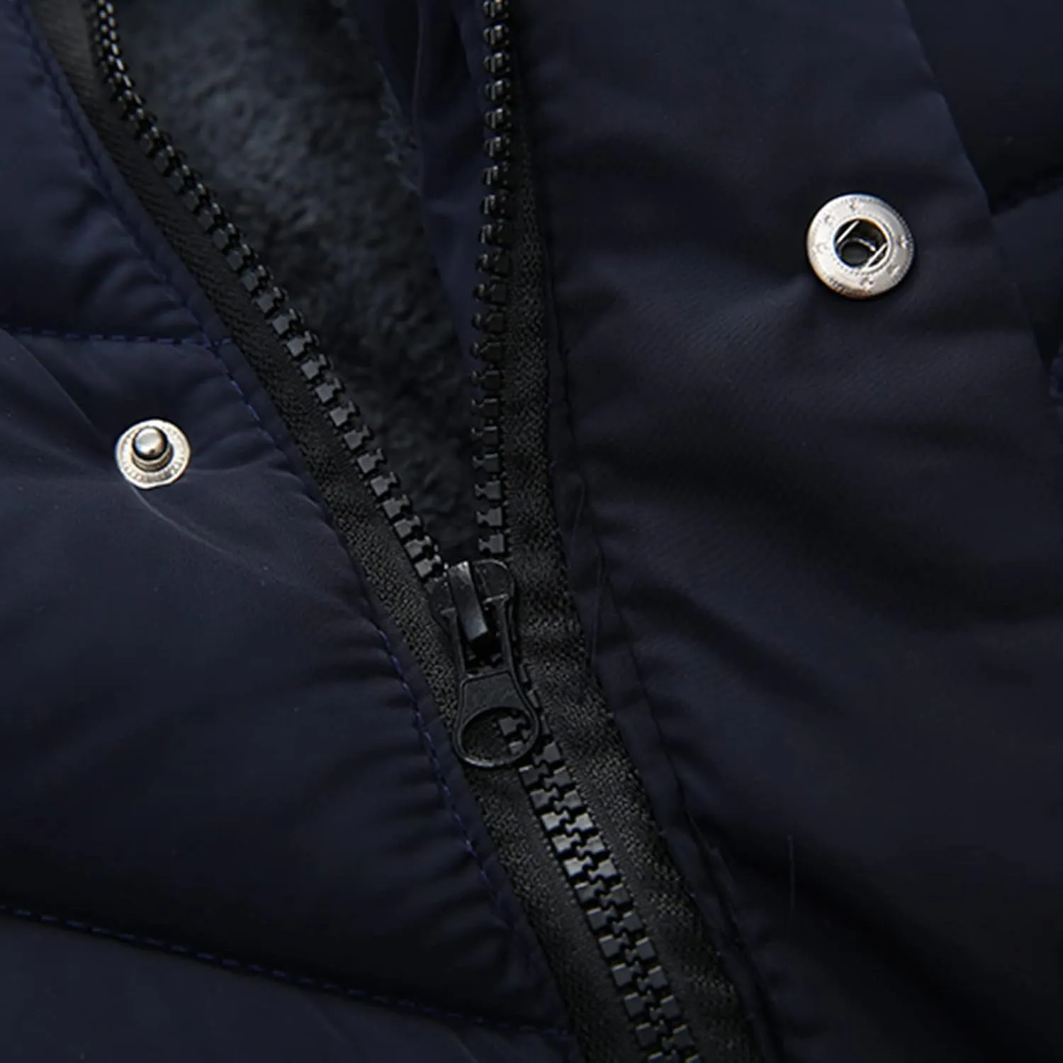 Toddler Boys Girls Down Jacket Fur Hood Thick Warm Winter Coat Parka Kids Fleece Lined Quilted Padded Jacket Coat