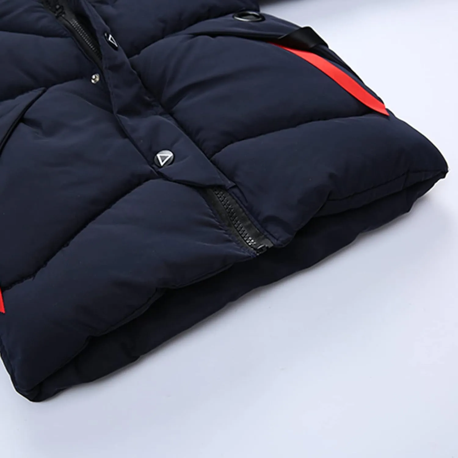 Toddler Boys Girls Down Jacket Fur Hood Thick Warm Winter Coat Parka Kids Fleece Lined Quilted Padded Jacket Coat