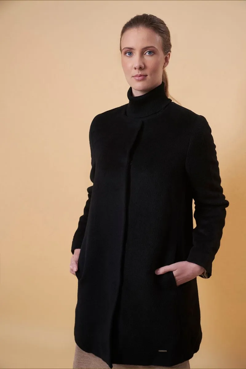 Uazu Coat Baby Alpaca & Wool Color Black