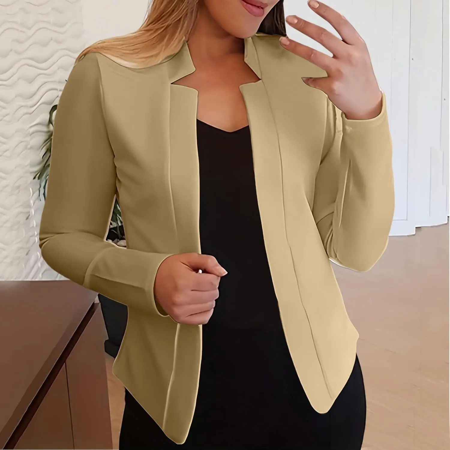 Women Petite Blazer Dressy Casual Work Suit Jackets Cute Croppped Cardigan Lightweight Open Front Short Sport Coats