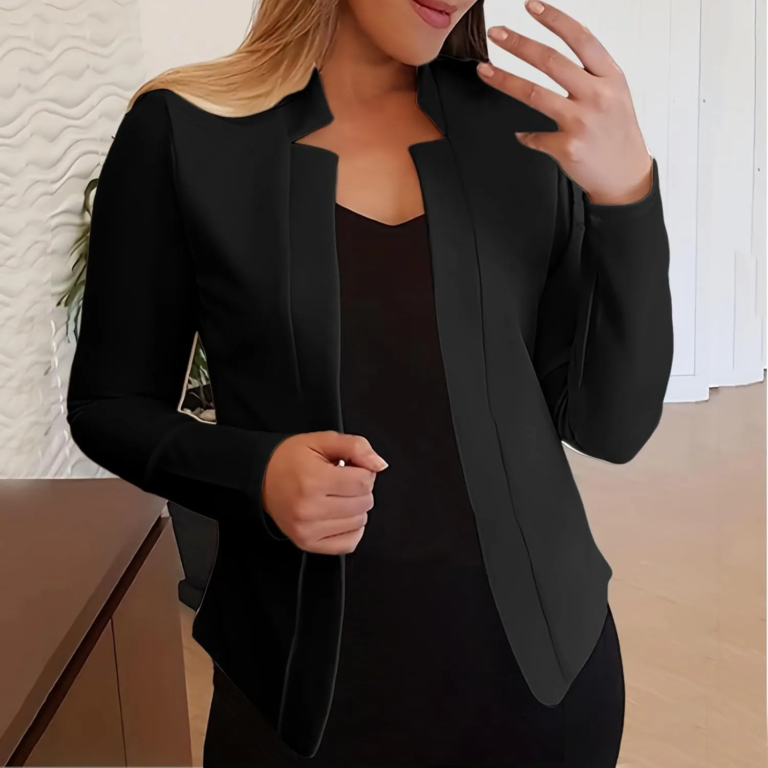 Women Petite Blazer Dressy Casual Work Suit Jackets Cute Croppped Cardigan Lightweight Open Front Short Sport Coats